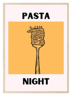 Pasta Night Print | Italian-Inspired Kitchen Wall Art | Playful Food Print - Larosier Prints