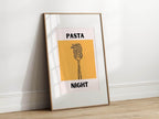 Pasta Night Print | Italian-Inspired Kitchen Wall Art | Playful Food Print - Larosier Prints