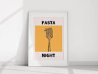 Pasta Night Print | Italian-Inspired Kitchen Wall Art | Playful Food Print - Larosier Prints