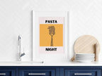 Pasta Night Print | Italian-Inspired Kitchen Wall Art | Playful Food Print - Larosier Prints