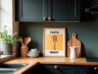 Pasta Night Print | Italian-Inspired Kitchen Wall Art | Playful Food Print - Larosier Prints