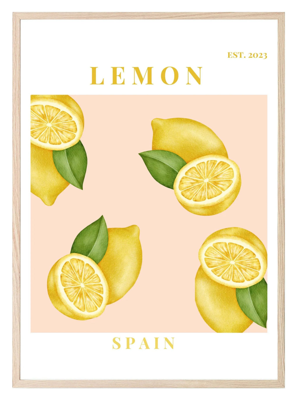 Lemon Spain Print | Bright Citrus Wall Art - Larosier Prints