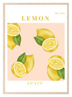 Lemon Spain Print | Bright Citrus Wall Art - Larosier Prints