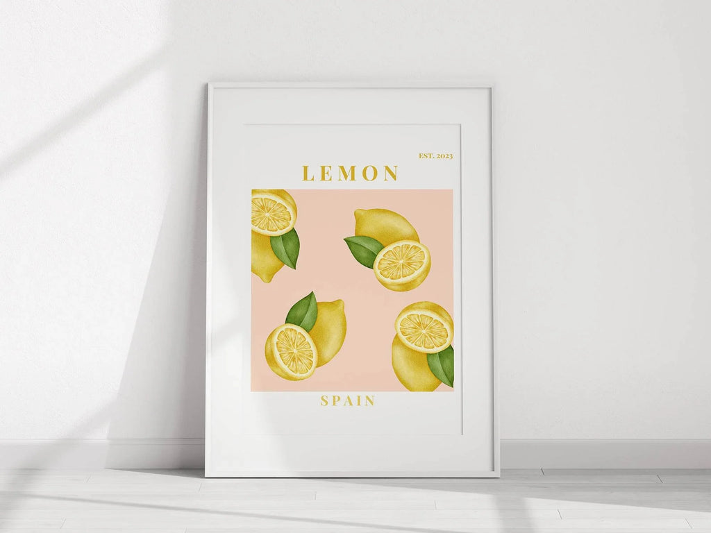 Lemon Spain Print | Bright Citrus Wall Art - Larosier Prints