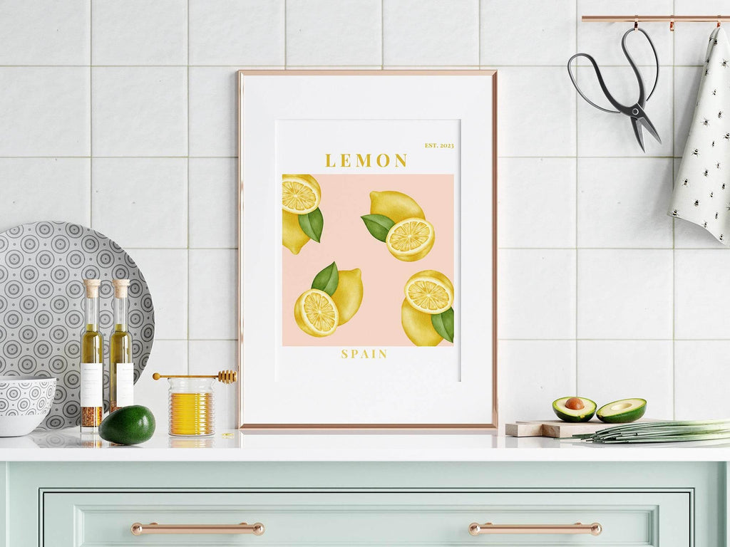 Lemon Spain Print | Bright Citrus Wall Art - Larosier Prints