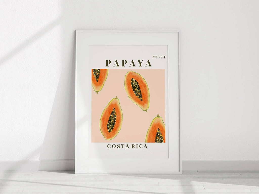 Papaya Costa Rica Print | Tropical Fruit Wall Art - Larosier Prints