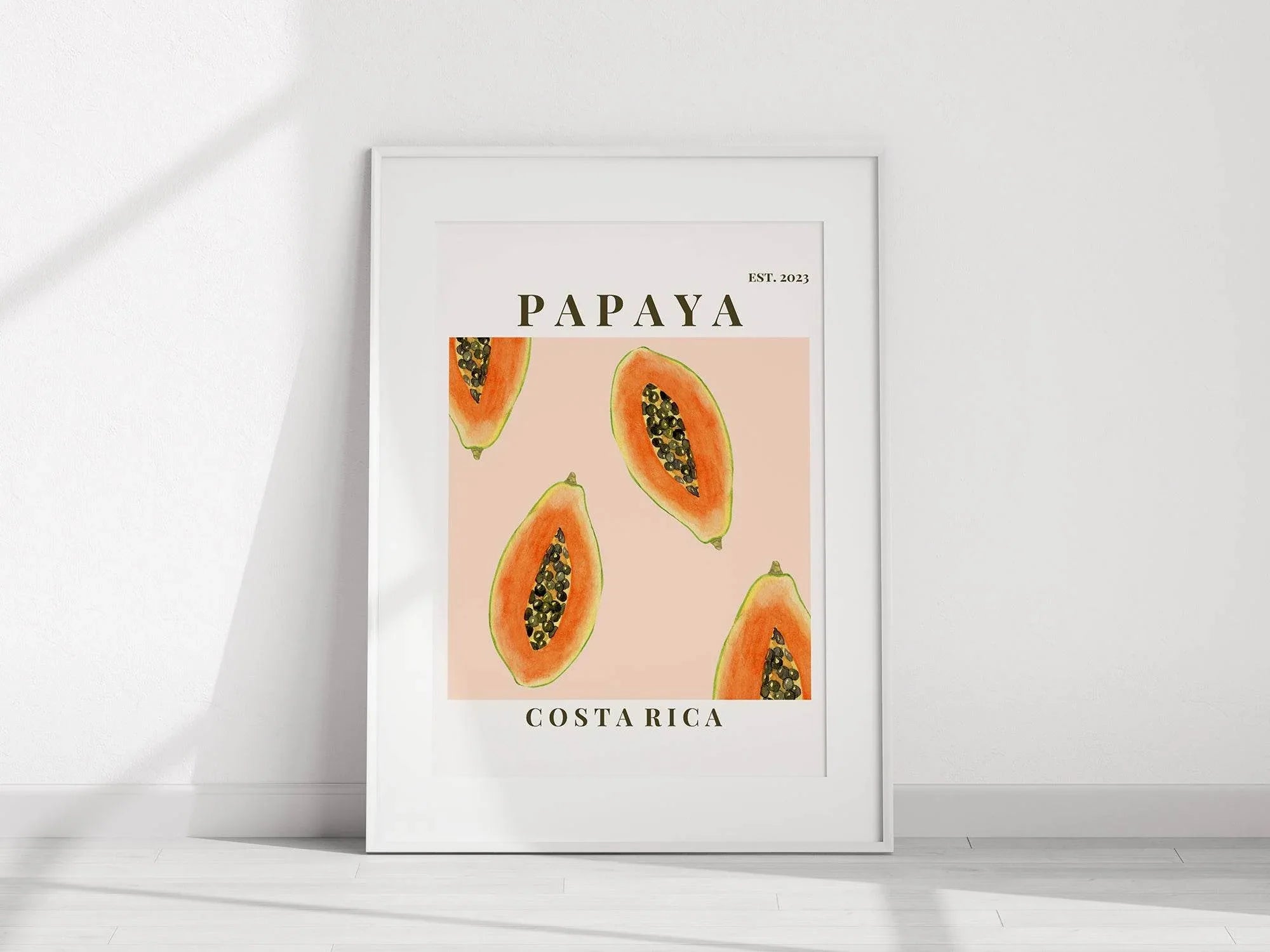 Papaya Costa Rica Print | Tropical Fruit Wall Art - Larosier Prints
