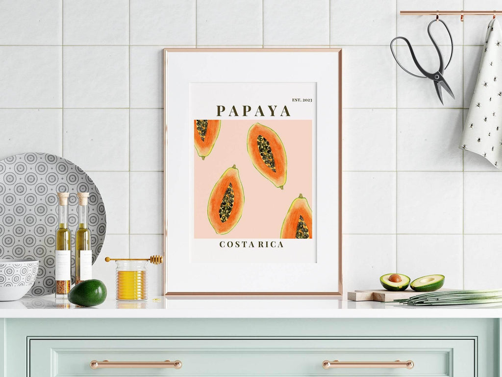 Papaya Costa Rica Print | Tropical Fruit Wall Art - Larosier Prints
