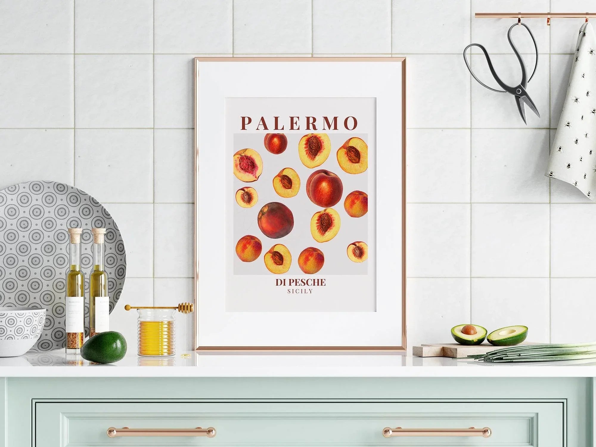 Palermo Di Pesche Sicily Print | Italian Fruit Wall Art - Larosier Prints