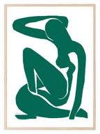 Abstract Silhouette Wall Art Print | Modern Artwork | Emerald Green - Larosier Prints