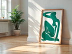 Abstract Silhouette Wall Art Print | Modern Artwork | Emerald Green - Larosier Prints