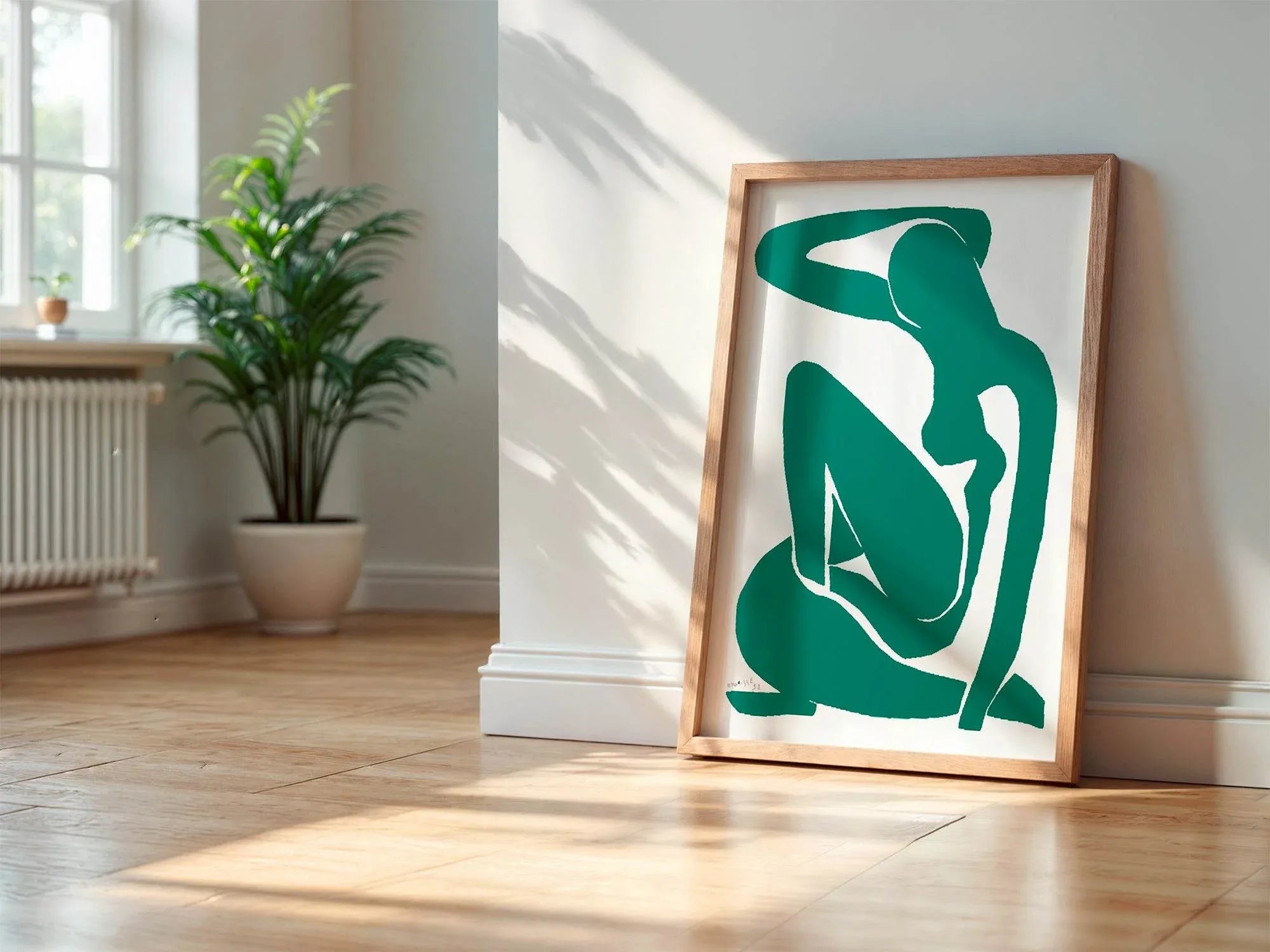 Abstract Silhouette Wall Art Print | Modern Artwork | Emerald Green - Larosier Prints