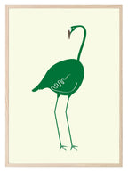 Emerald Green Flamingo Print - Larosier Prints
