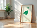 Emerald Green Flamingo Print - Larosier Prints