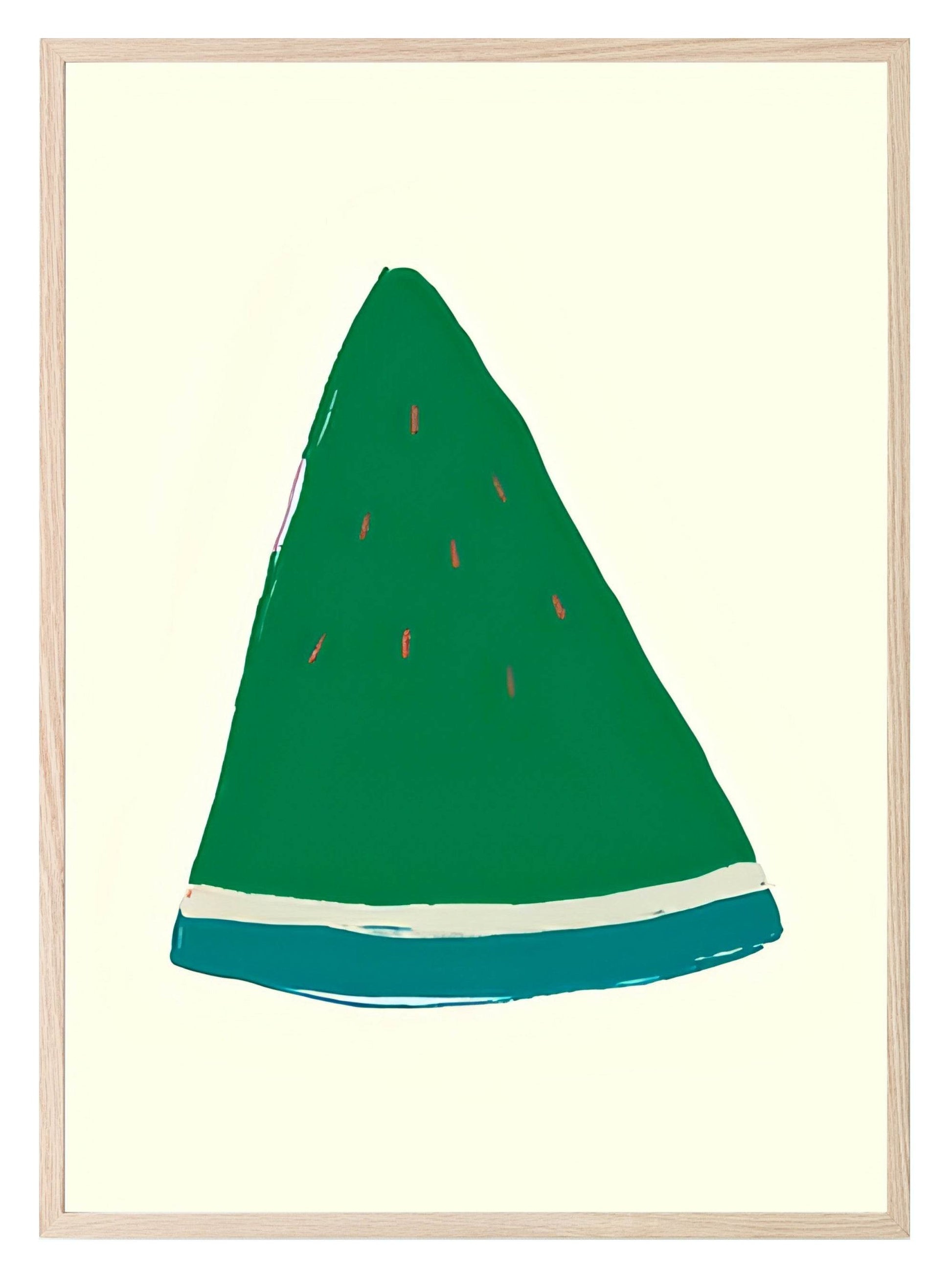 Emerald Green Watermelon Slice Print