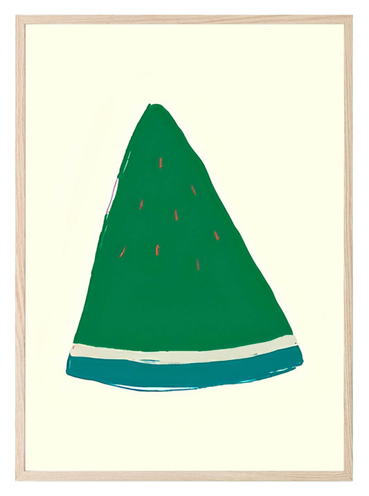Emerald Green Watermelon Slice Print