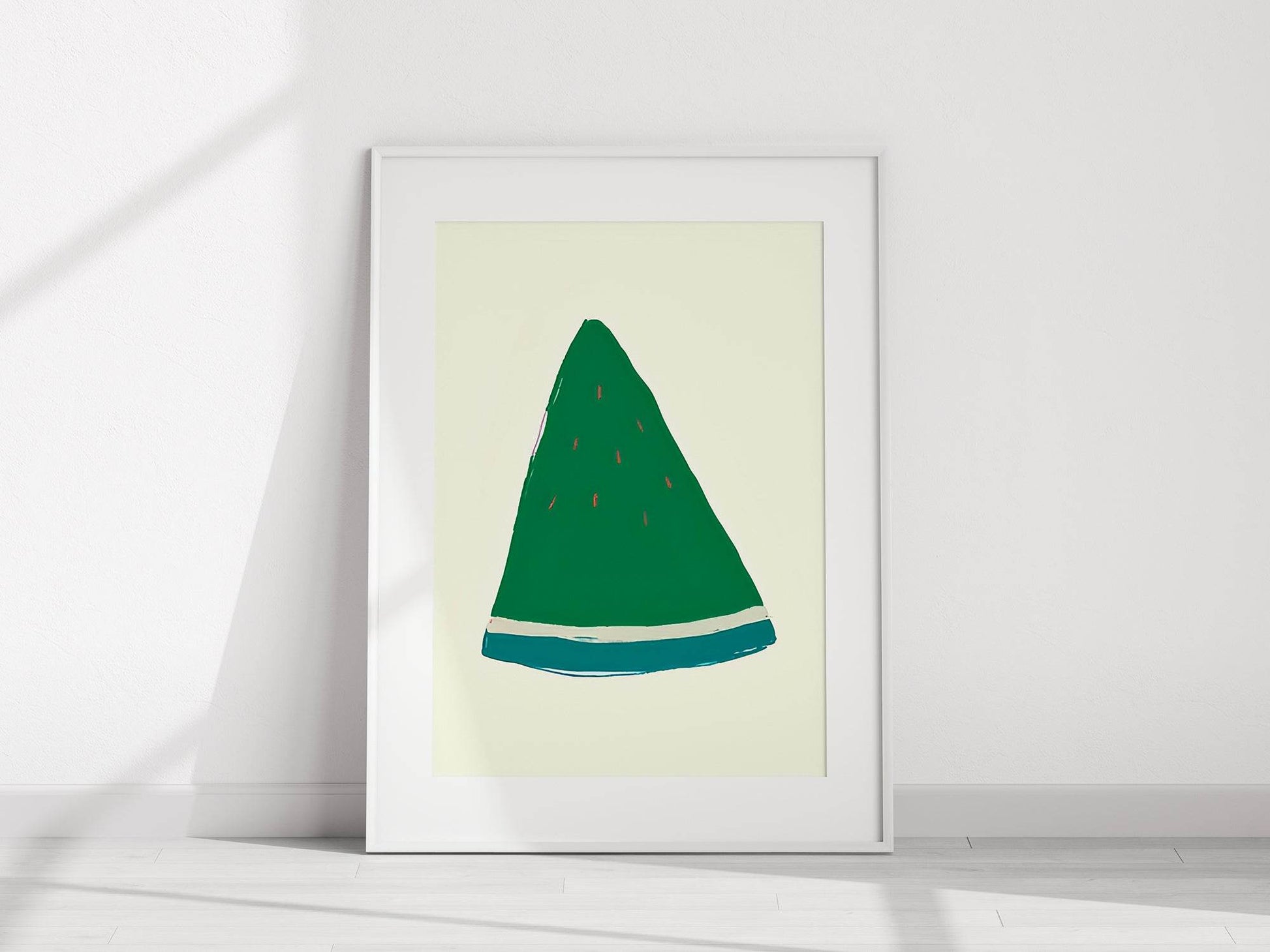 Emerald Green Watermelon Slice Print