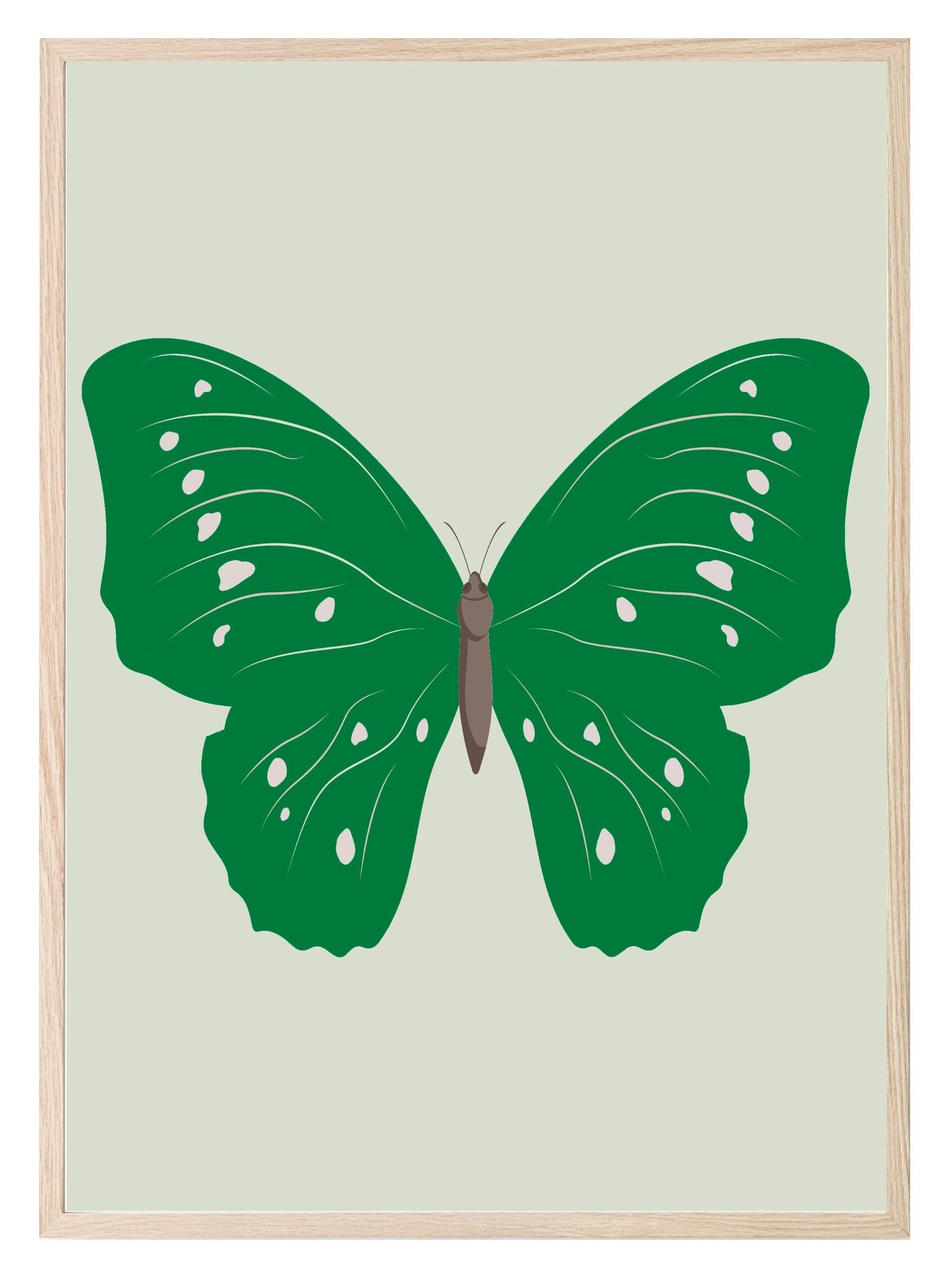 Emerald Green Butterfly Print