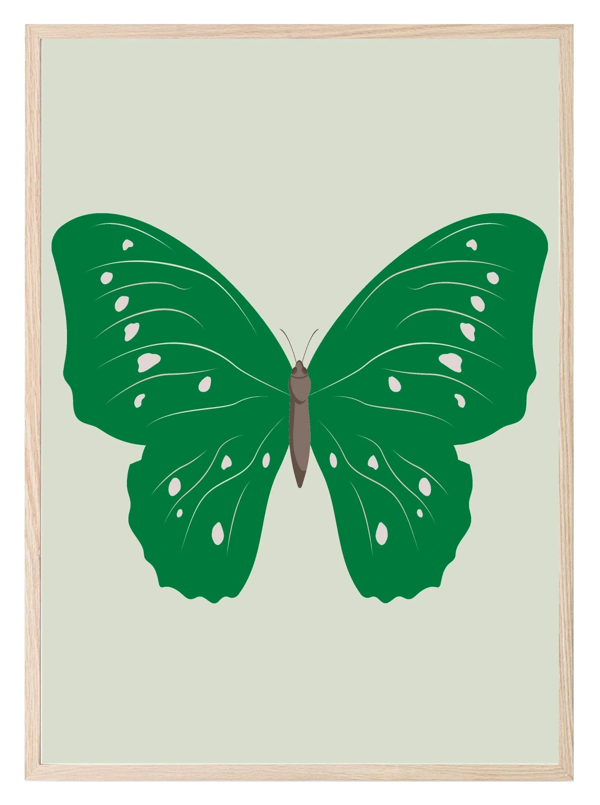 Emerald Green Butterfly Print - Larosier Prints