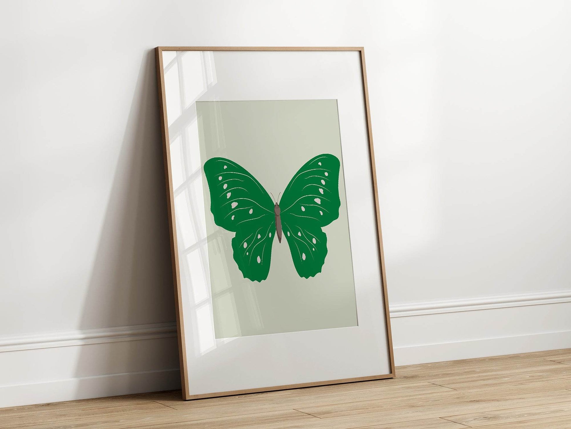 Emerald Green Butterfly Print