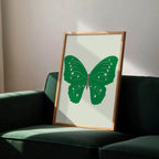 Emerald Green Butterfly Print - Larosier Prints
