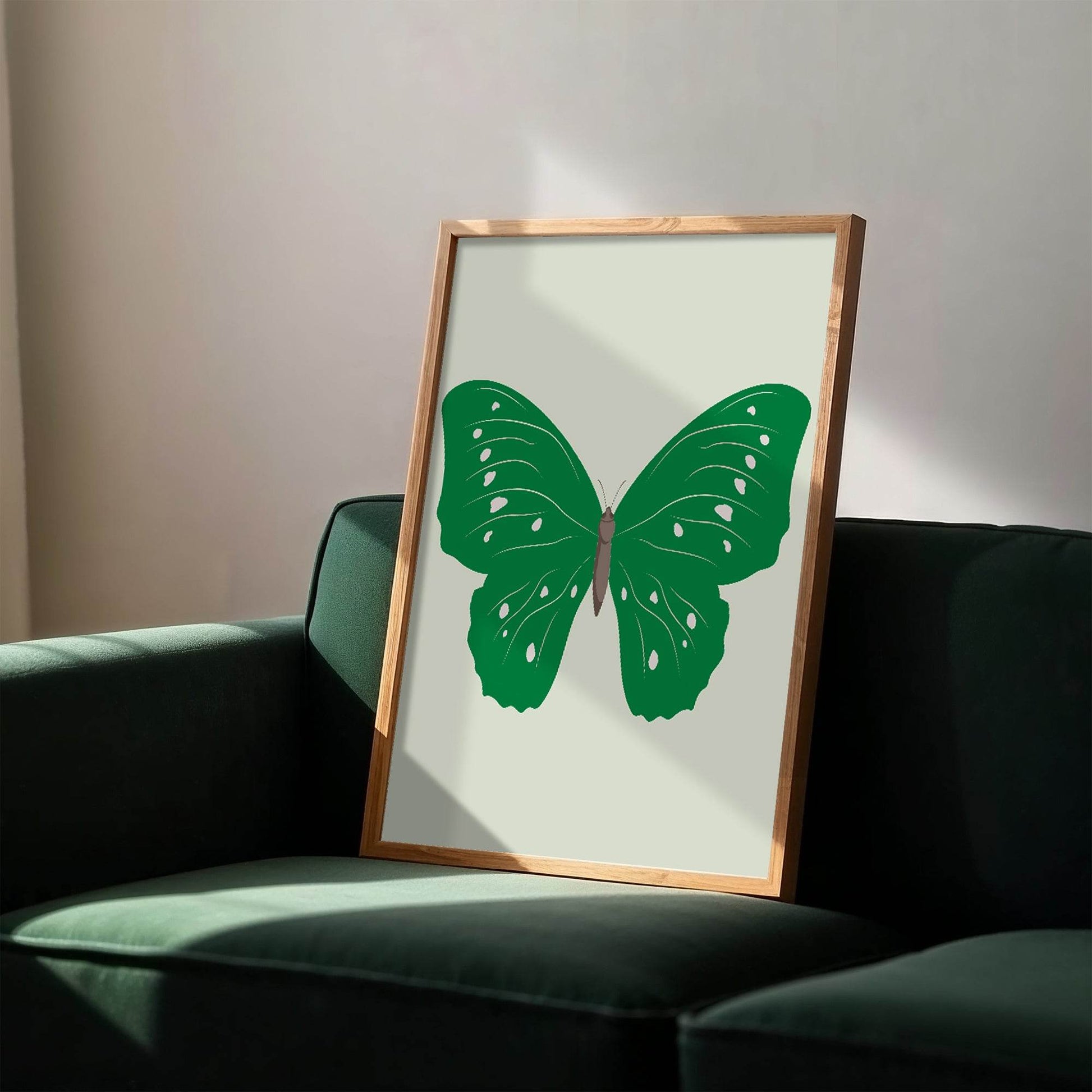 Emerald Green Butterfly Print