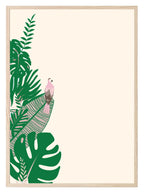 Pink Parrot Print | Tropical Bird Artwork | Modern Wall Art - Larosier Prints
