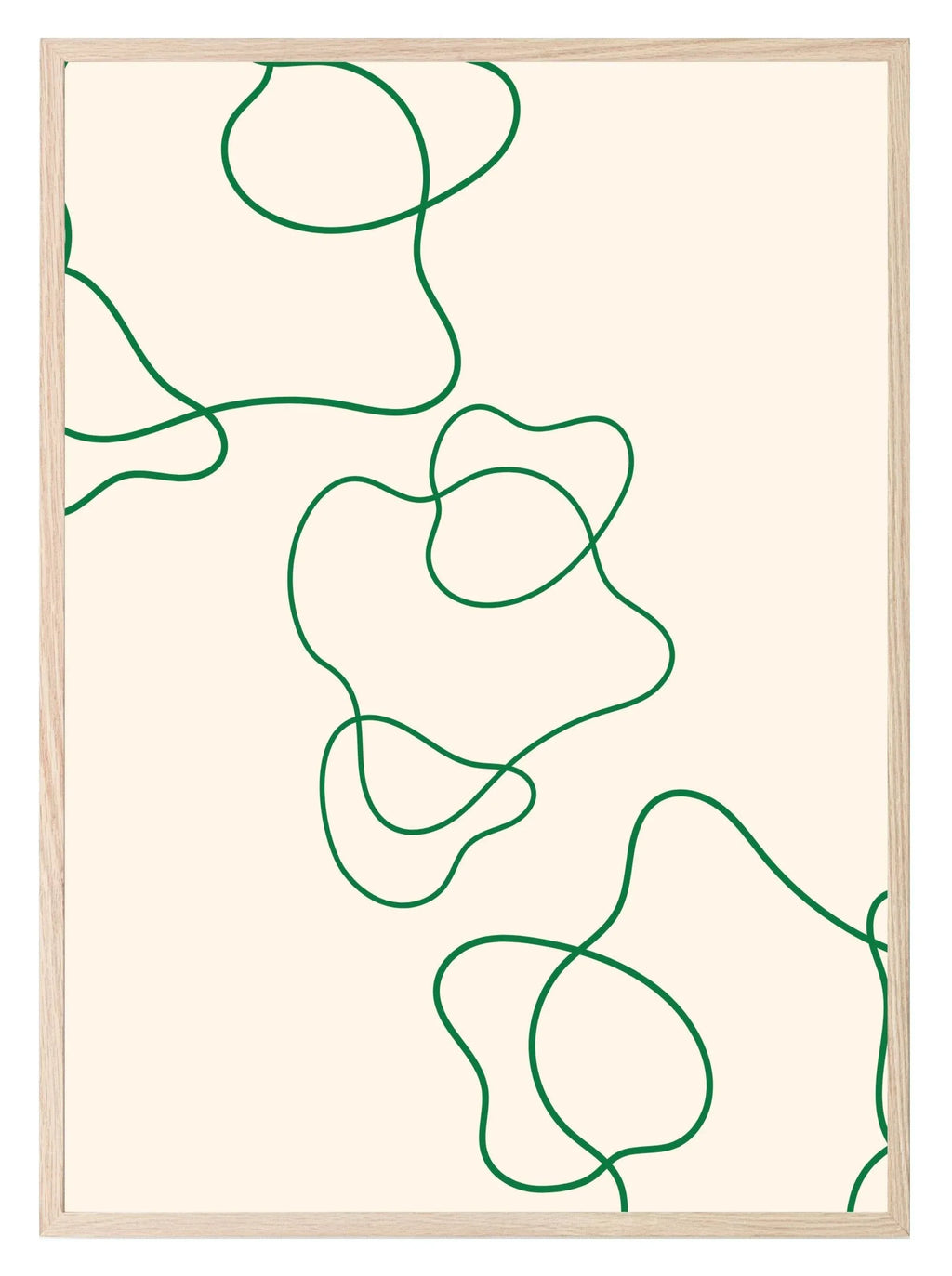 Emerald Green Line Art Print - Larosier Prints