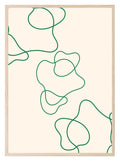 Emerald Green Line Art Print - Larosier Prints