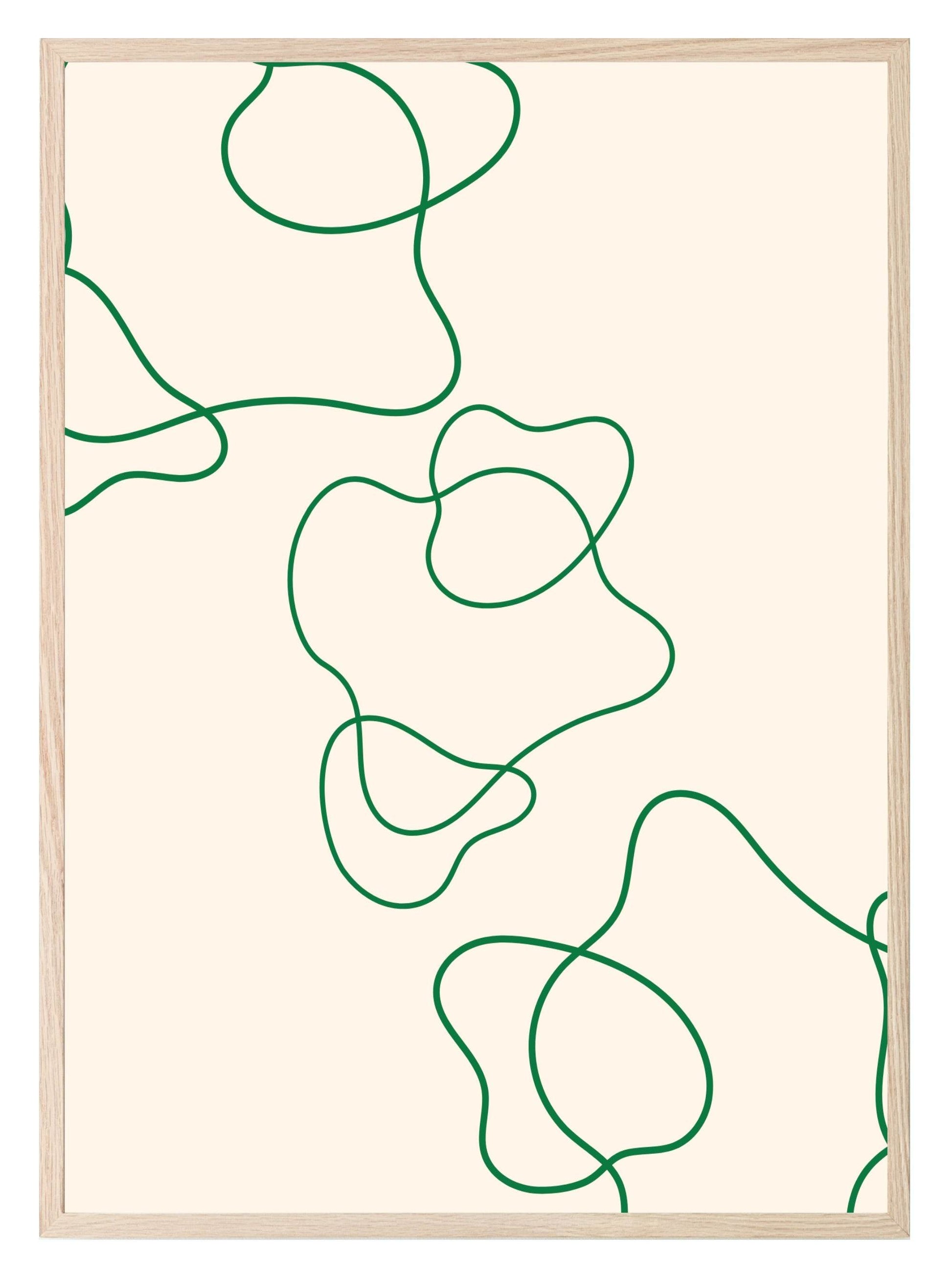Emerald Green Line Art Print