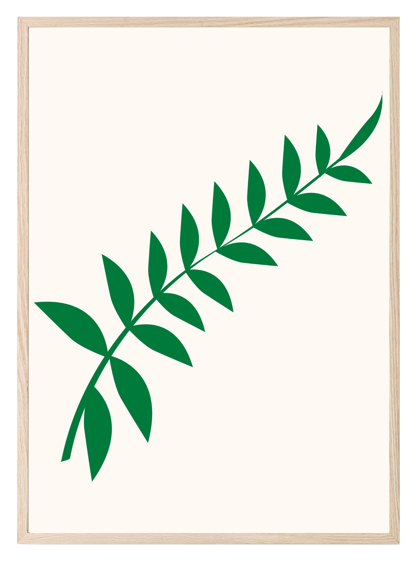 Emerald Green Leaves Print