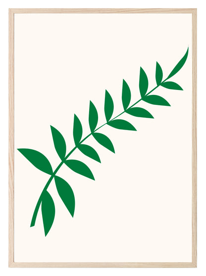 Emerald Green Leaves Print