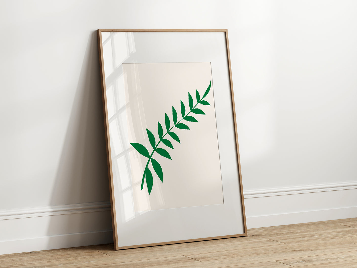 Emerald Green Leaves Print