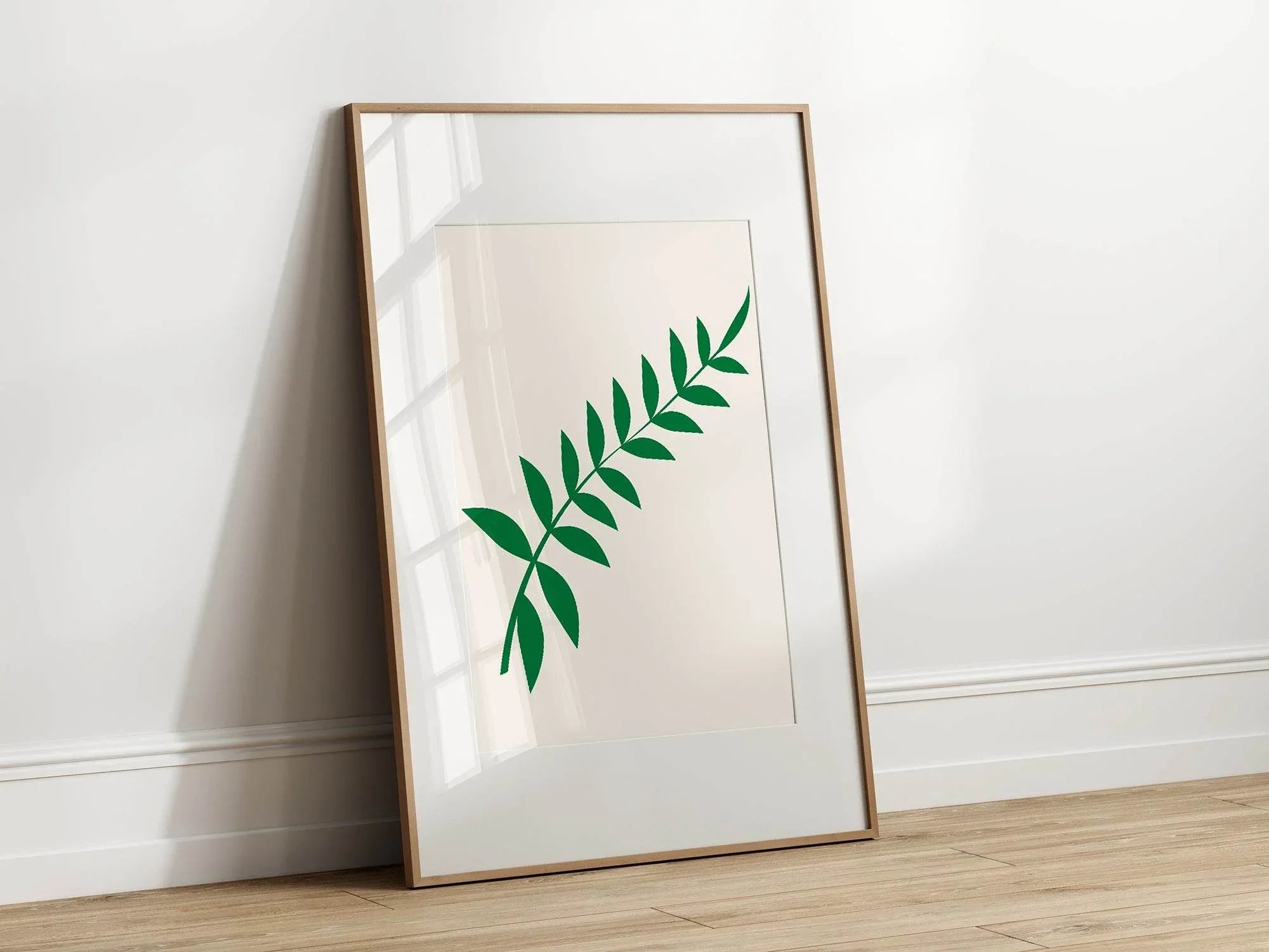 Emerald Green Leaves Print - Larosier Prints