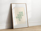 Emerald Green Geometric Right Angle Trio Print - Larosier Prints