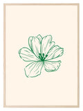 Abstract Flower Print | Green | Modern Artwork - Larosier Prints