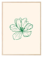 Abstract Flower Print | Green | Modern Artwork - Larosier Prints