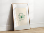Abstract Flower Print | Green | Modern Artwork - Larosier Prints