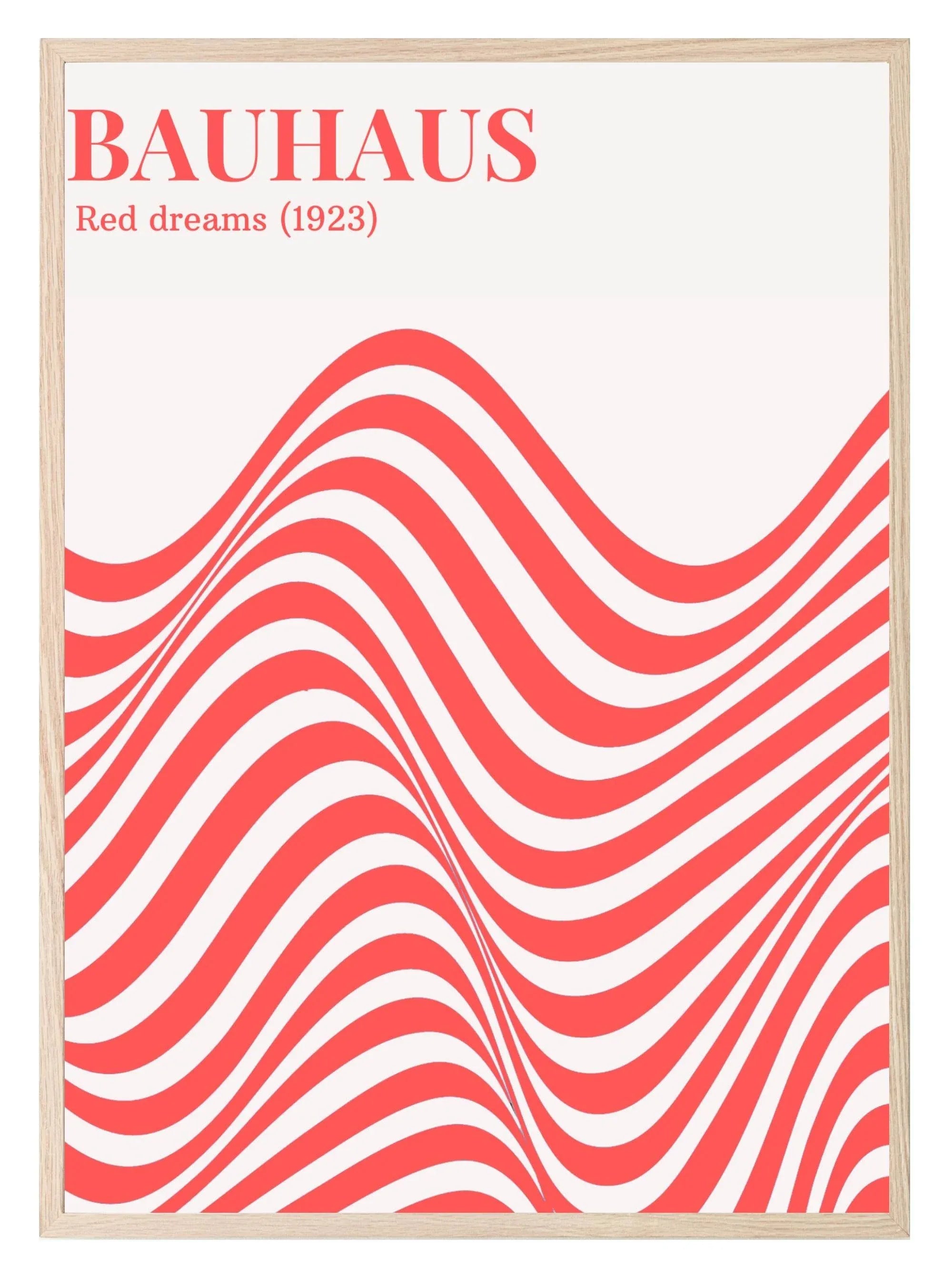 Red Dreams Print | Bauhaus Classic Inspired Art | Red - Larosier Prints
