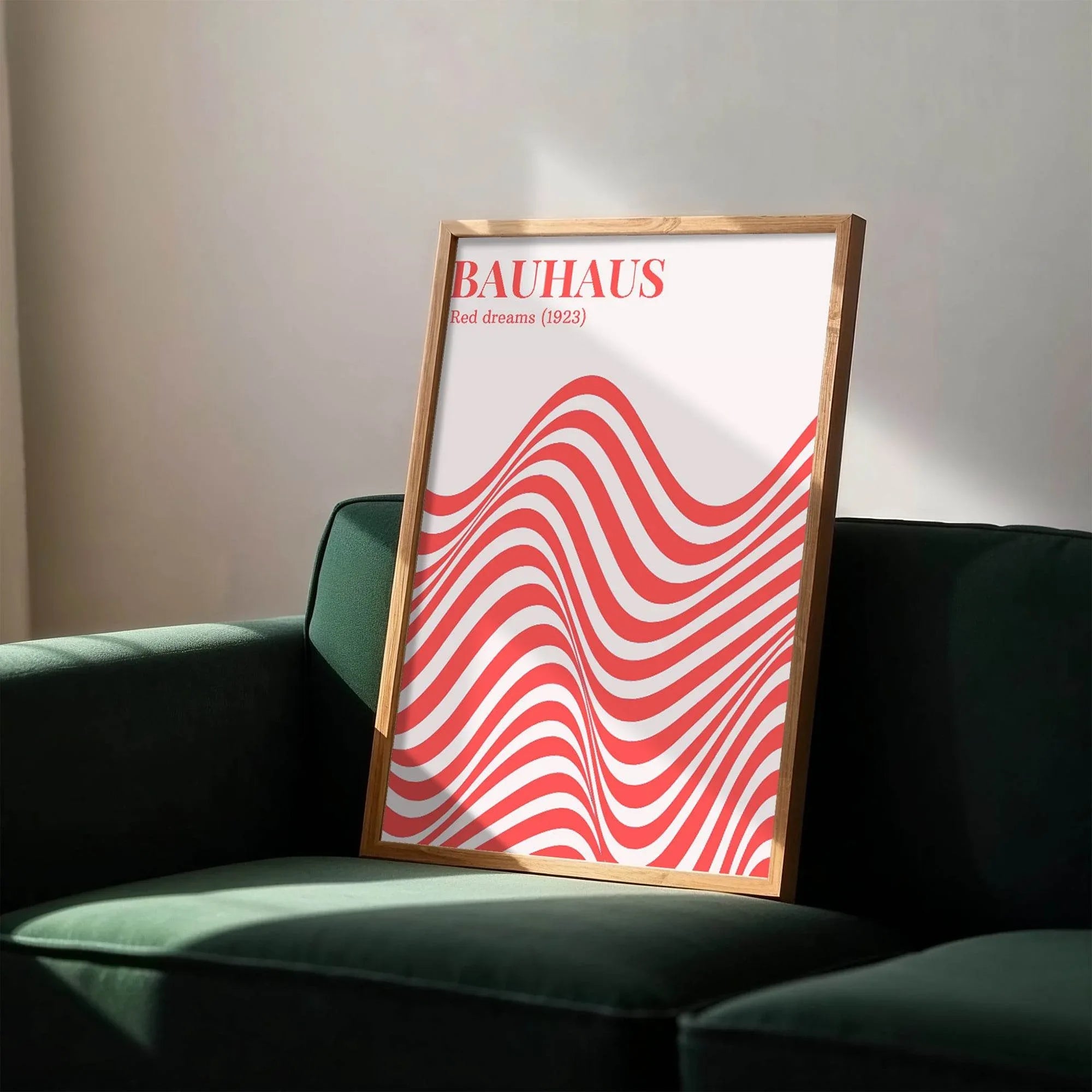 Red Dreams Print | Bauhaus Classic Inspired Art | Red - Larosier Prints