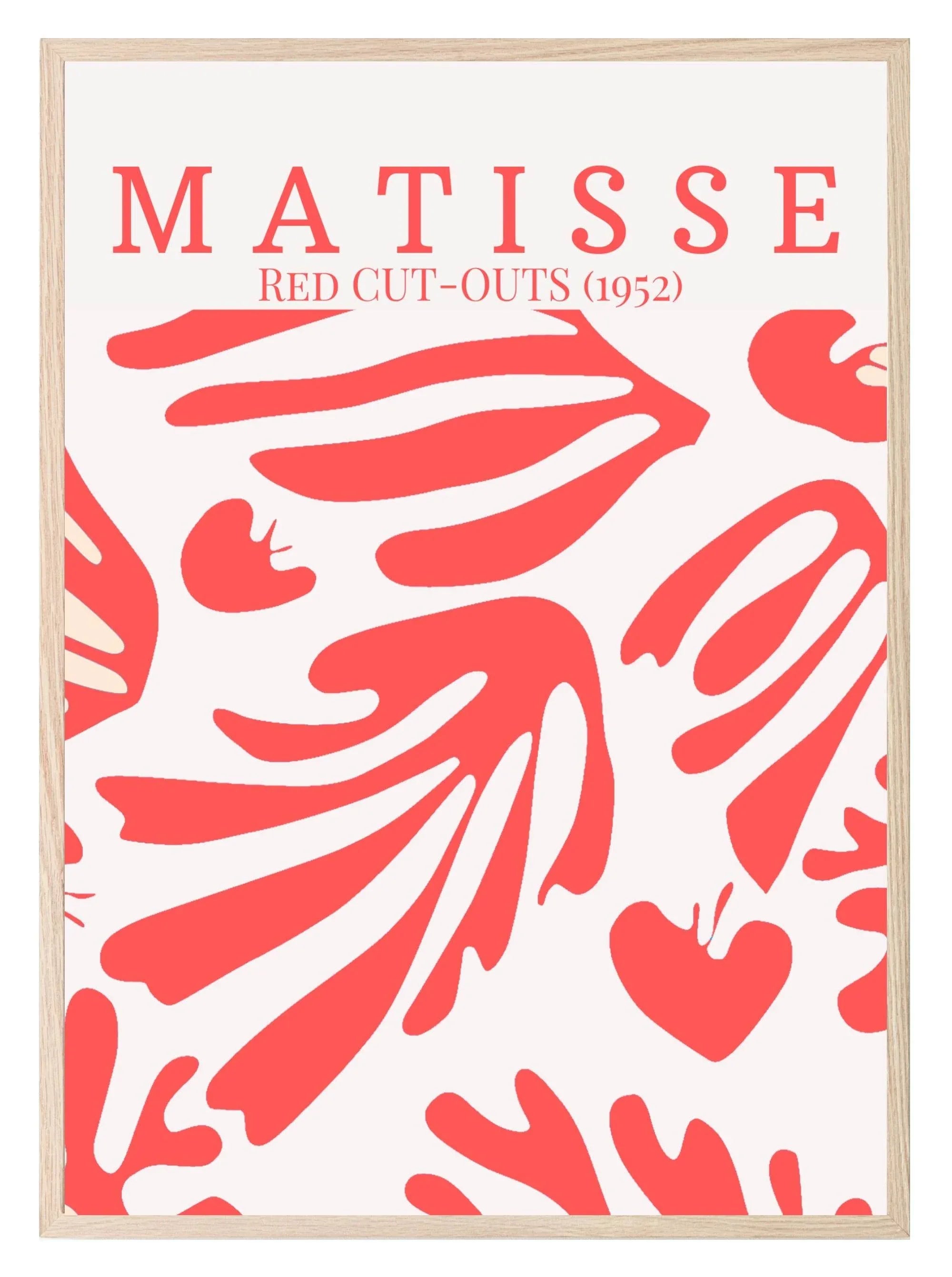 Red Cut-Outs Print | Matisse Classic Inspired Art | Red - Larosier Prints