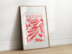 Red Cut-Outs Print | Matisse Classic Inspired Art | Red - Larosier Prints