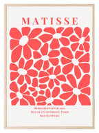 Red Flowers Print | Matisse Classic Inspired Art | Red - Larosier Prints