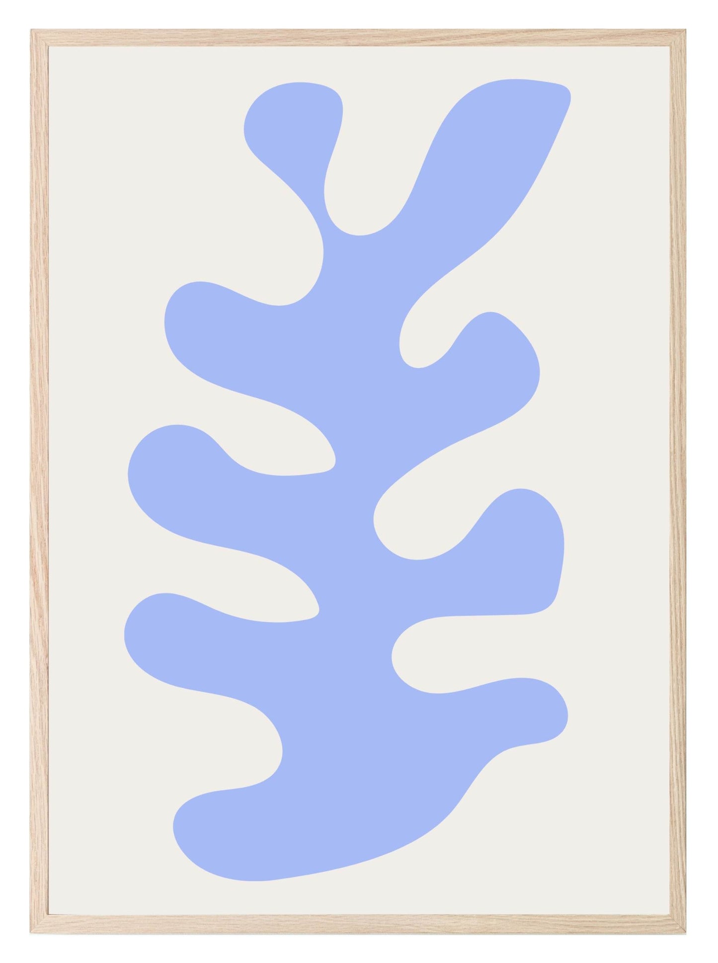 Soft Blue Abstract Shape Print | Modern Artwork