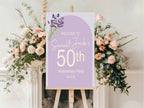 Lavender Welcome Anniversary Party Sign - Larosier Prints