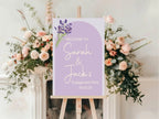 Lavender Engagement Welcome Party Sign - Larosier Prints