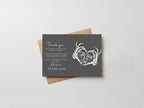 Gothic Thank You Wedding Party Cards | Pack of 10 - Larosier Prints