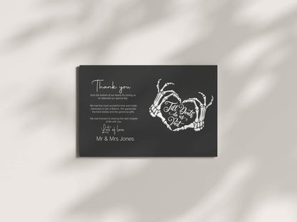 Gothic Thank You Wedding Party Cards | Pack of 10