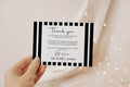 Black & White Stripe Thank You Wedding Party Cards | Pack of 10 - Larosier Prints