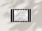 Black & White Stripe Thank You Wedding Party Cards | Pack of 10 - Larosier Prints